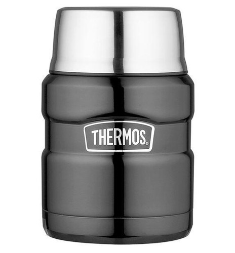 Thermos Stainless King food flask 470ml silver and black