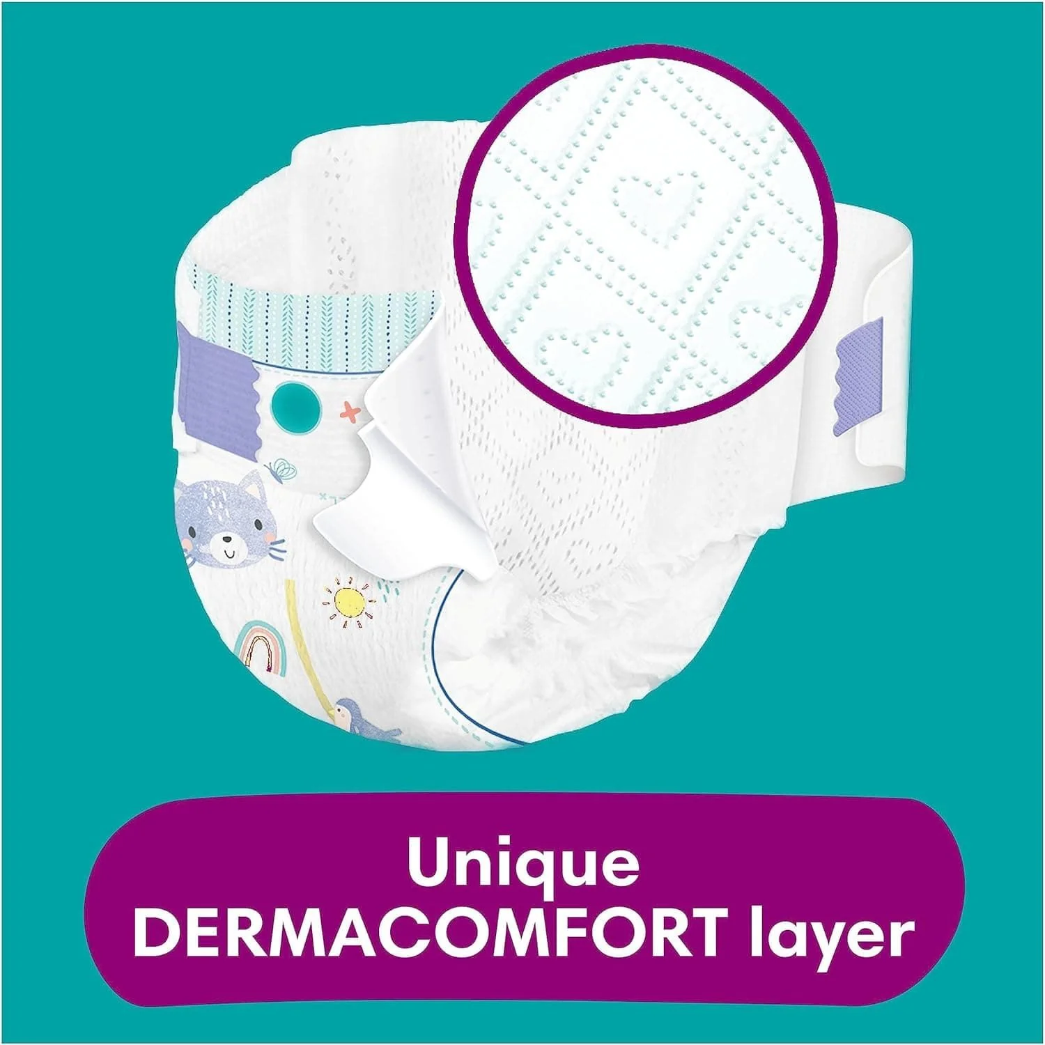 Pampers Premium Protection Size 4 nappy with dermacomfort layer, 62 pack
