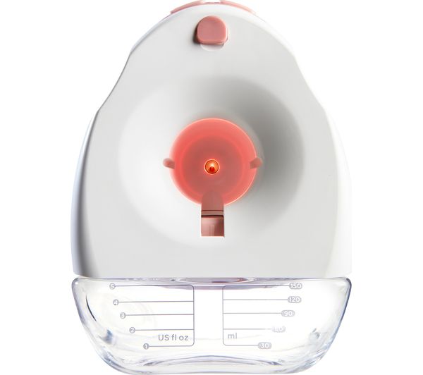 Tommee Tippee single wearable breast pump white and pink with collection bottle