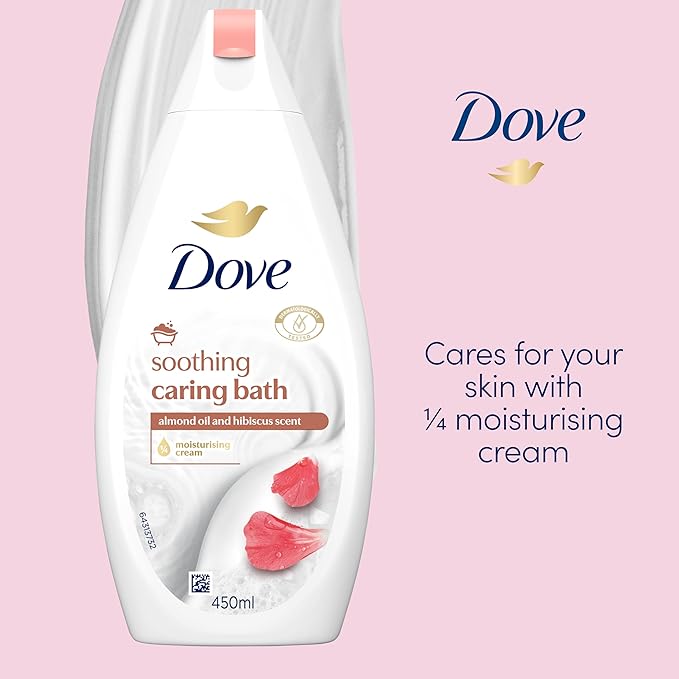 Dove Soothing Almond Oil and Hibiscus Caring Bath 450ml bottle