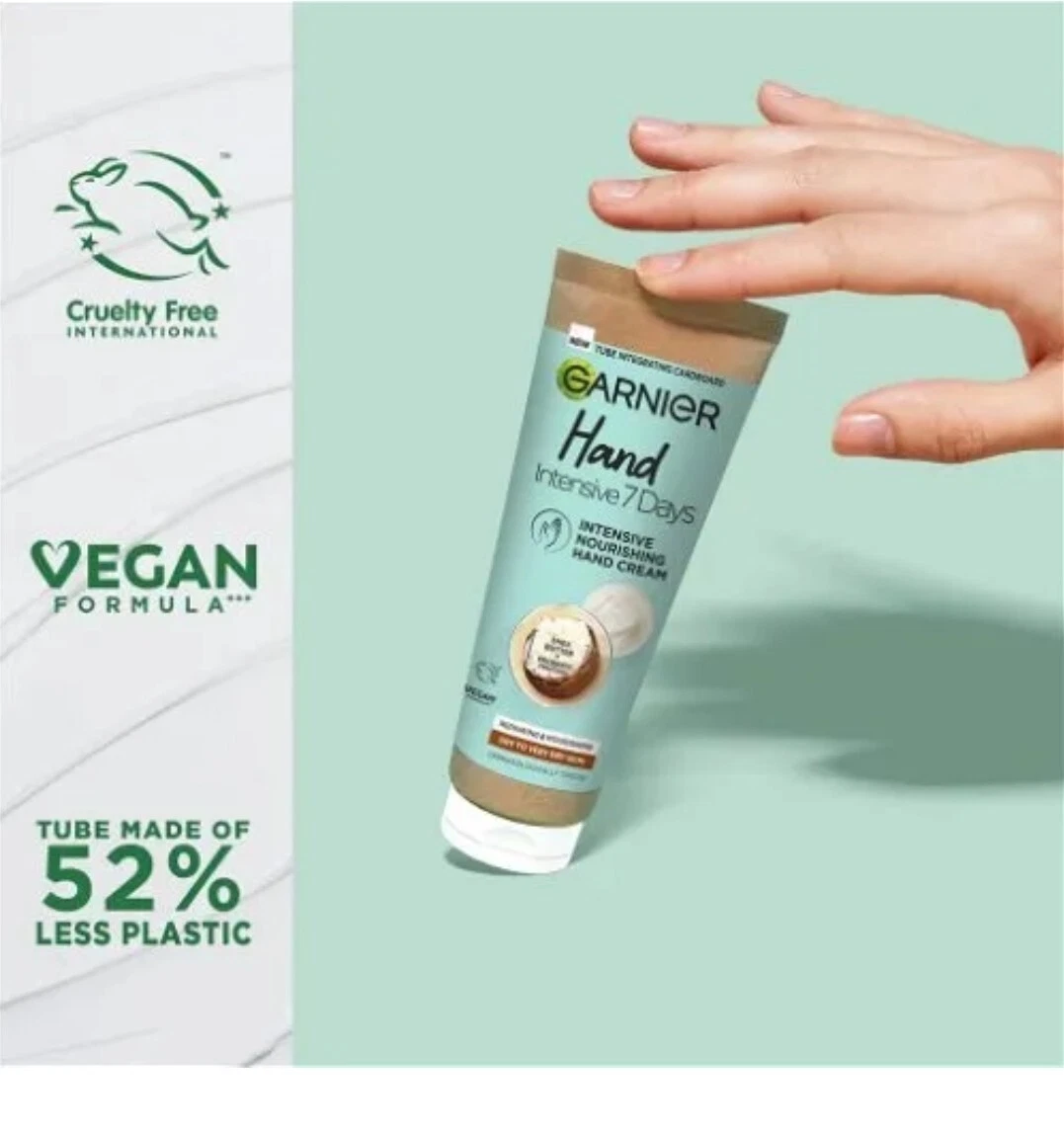 Garnier Intensive 7 Days Shea Butter Hand Cream 75ml tube with probiotic extract