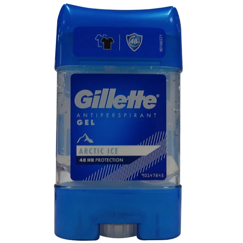 Gillette Arctic Ice antiperspirant gel deodorant stick 70ml blue