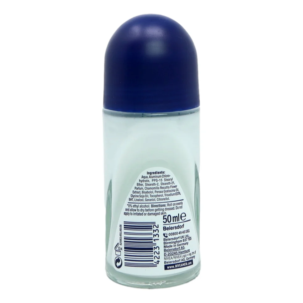 Nivea Sensitive Protect for Men roll-on deodorant 50ml blue cap