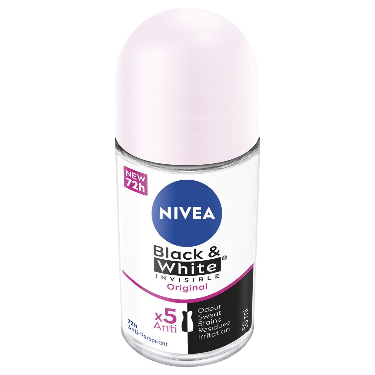 Nivea Black & White Invisible Original antiperspirant deodorant roll-on 50ml