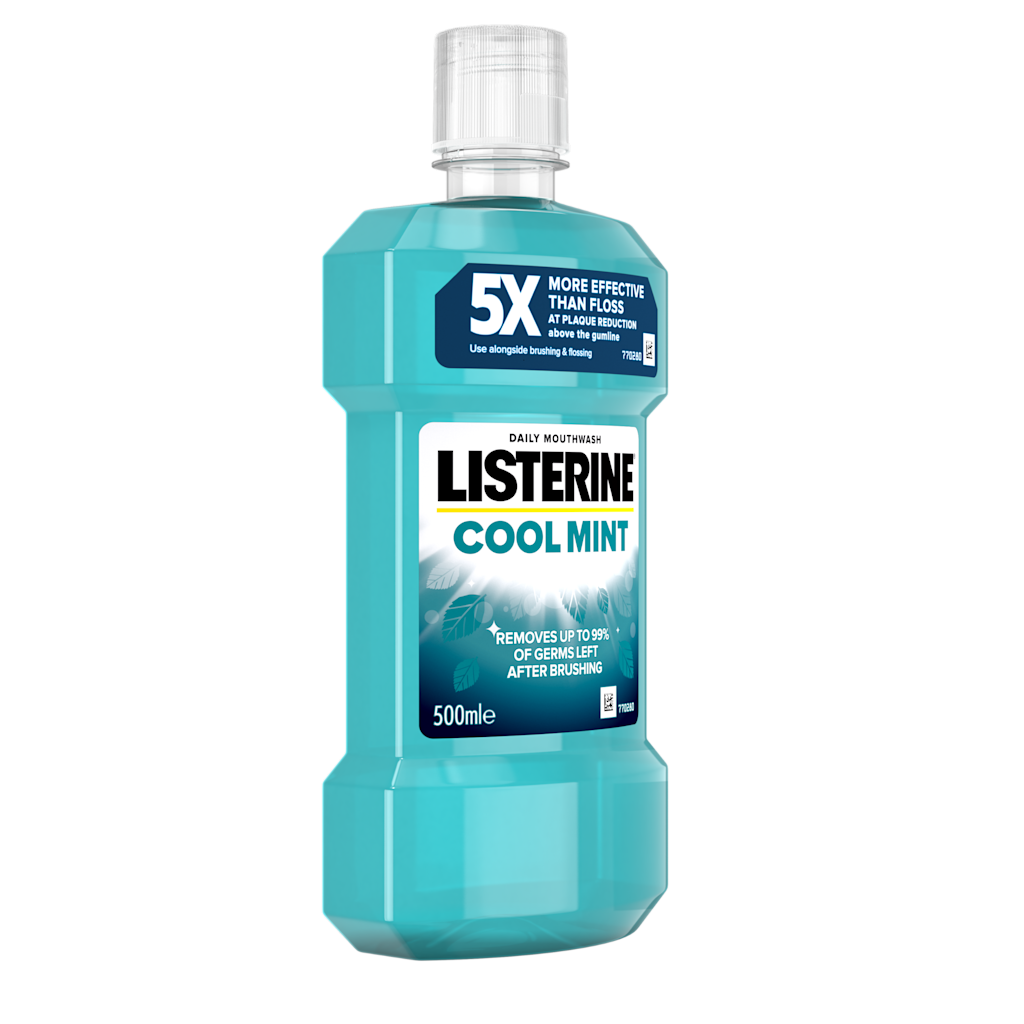 Listerine Cool Mint daily mouthwash 500 ml turquoise bottle