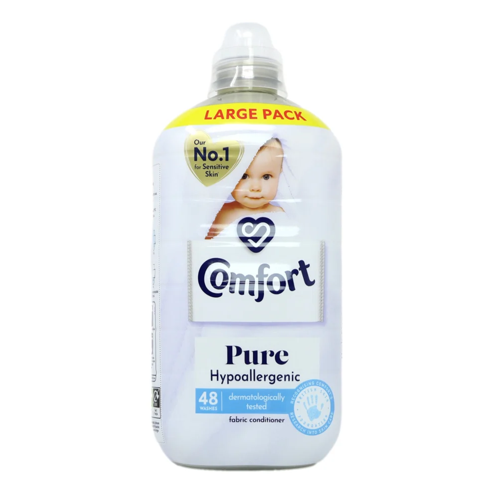 Comfort Pure Hypoallergenic fabric conditioner 48 washes large pack 1.44L bottle