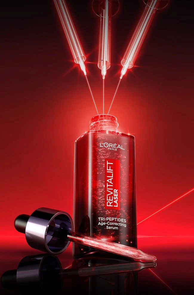 L'Oréal Paris Revitalift Laser Tri-Peptides Age-Correcting Serum 30ml bottle with dropper