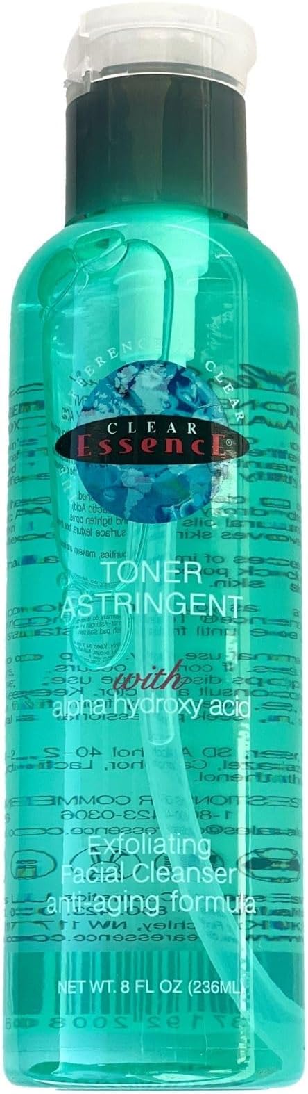 Clear Essence Anti Aging Toner Astringent with Alpha Hydroxy Acid 8 oz