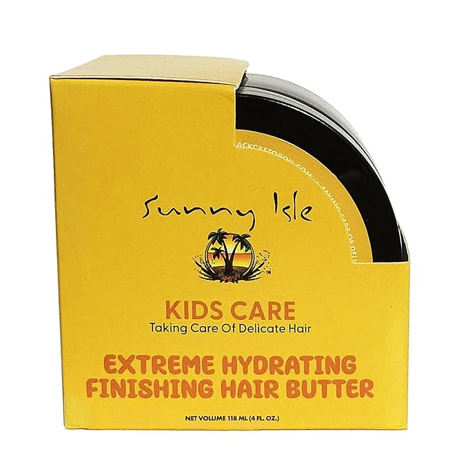 Sunny Isle Kids Care Extreme Hydrating Finishing Hair Butter 118ml yellow jar