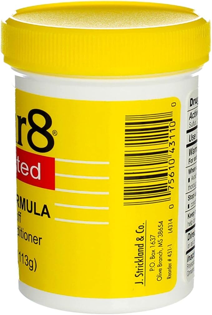 Sulfur8 Medicated Anti-Dandruff Hair & Scalp Conditioner 100ml yellow jar