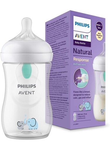 Philips Avent Natural Response 3.0 AirFree Vent 260ml baby bottle