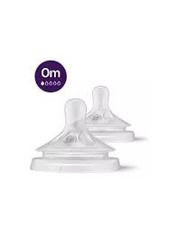 Philips Avent Natural Response 3.0 Level 1 teats two pack clear silicone