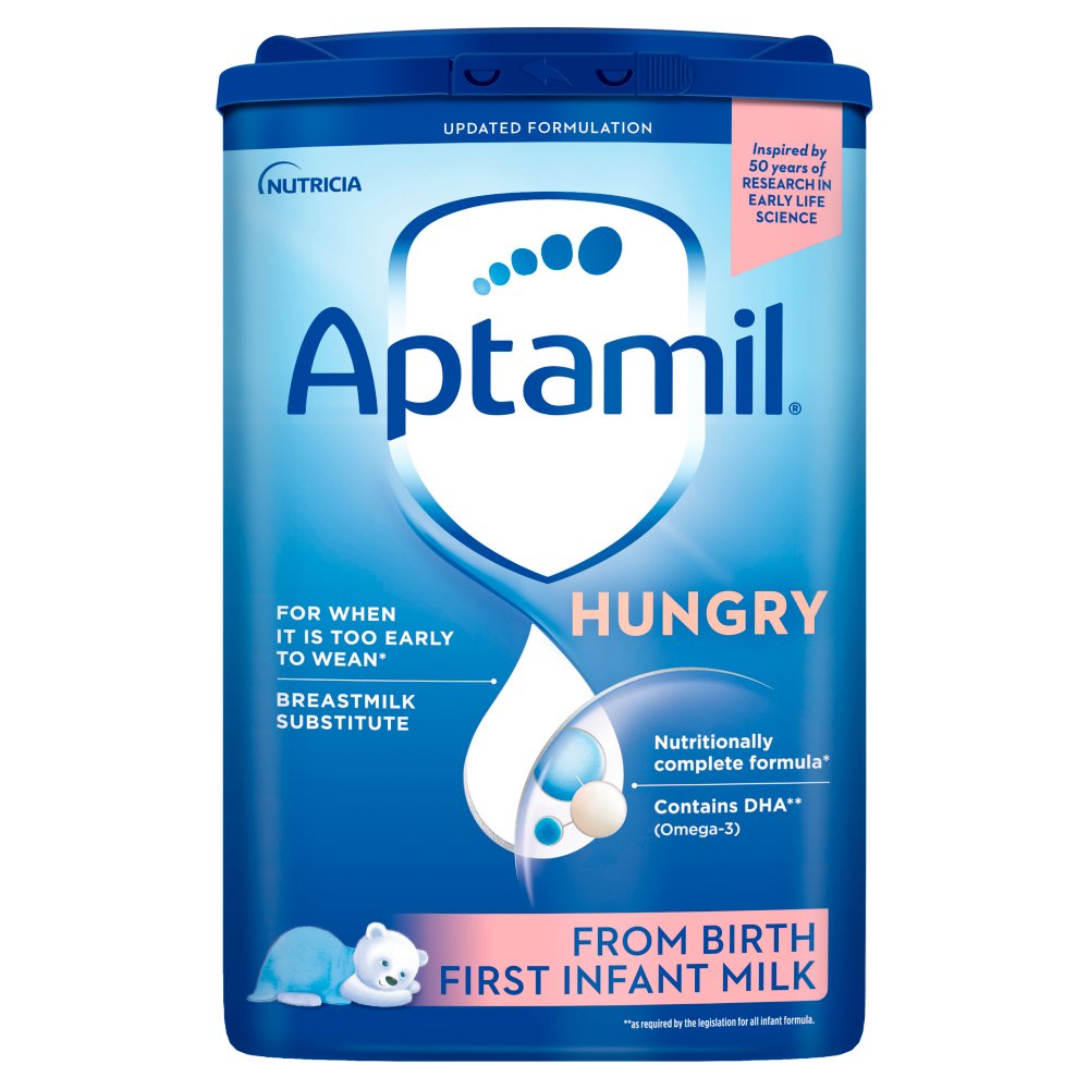 Aptamil Hungry First Infant Milk from Birth 800g blue tin