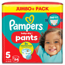 Pampers Baby Dry Pants Size 5 jumbo pack 64 nappies