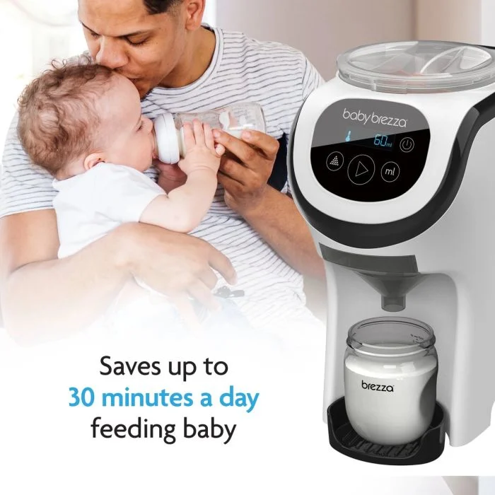 Baby Brezza Formula Pro Mini white and black automatic formula maker machine