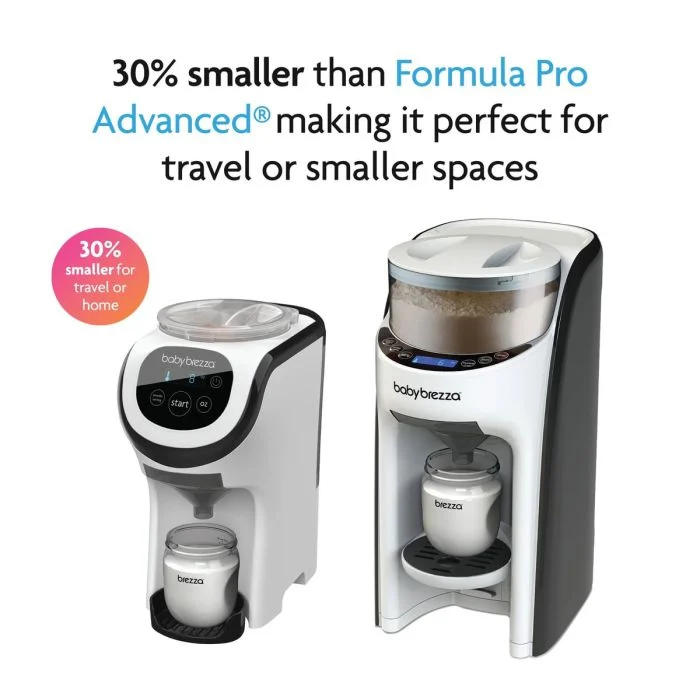 Baby Brezza Formula Pro Mini white and black automatic formula maker machine