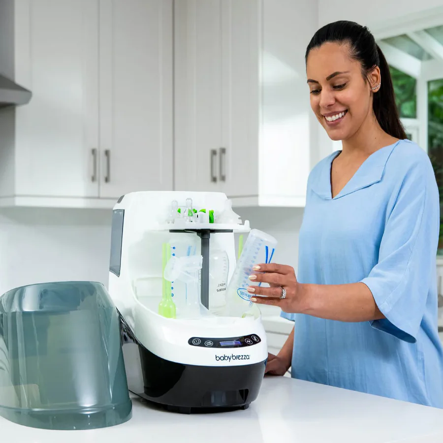 Baby Brezza Bottle Washer Pro white and black automatic washing sterilising drying machine