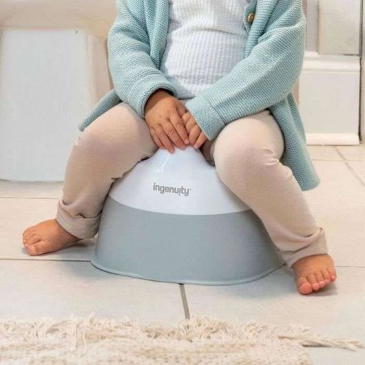 Ingenuity white and grey potty with removable bowl for toddlers