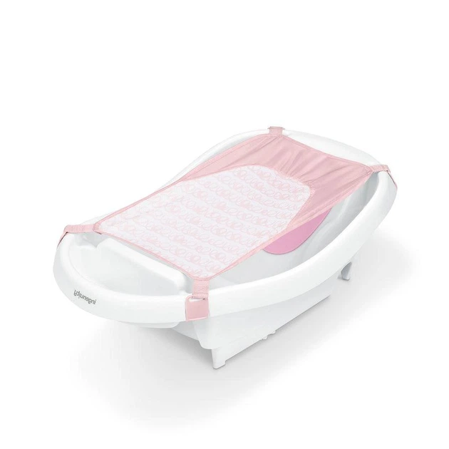 Summer by Ingenuity Comfy Clean Deluxe newborn to toddler bather, pink and white