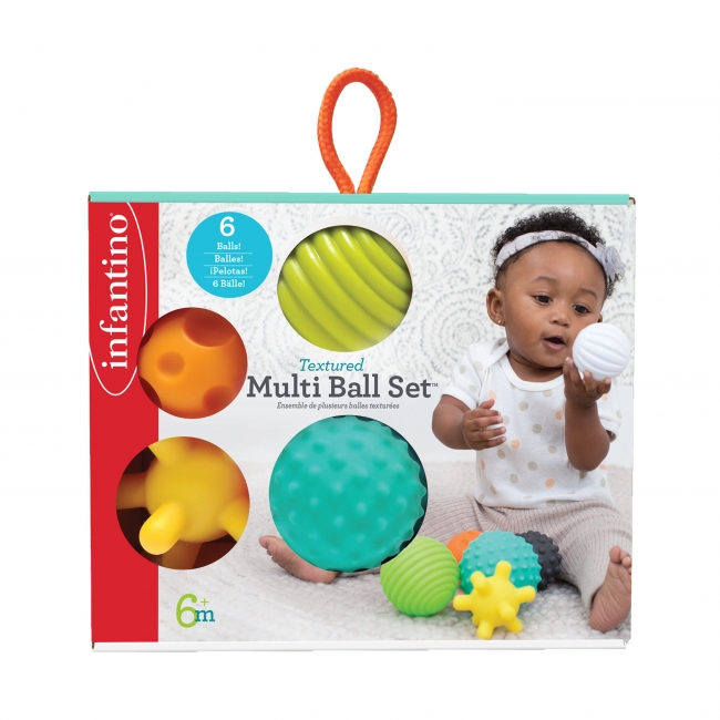 Infantino Textured Multi Ball Set, six sensory balls with various textures