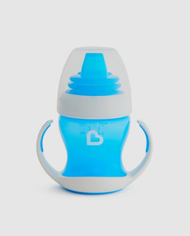 Munchkin Gentle First Cup 4 months blue training cup with handles