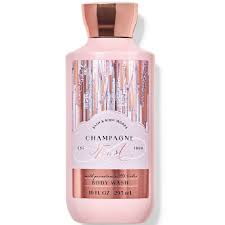 Bath & Body Works Champagne body wash pink bottle with rose gold cap