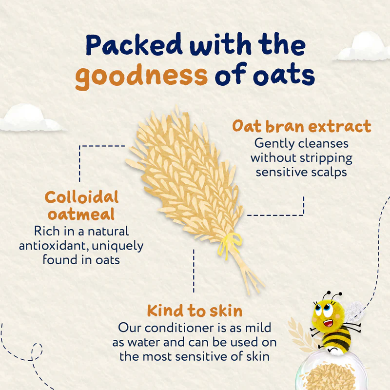 Child Farm Oatderma conditioner 250ml with oat bran extract for sensitive scalps