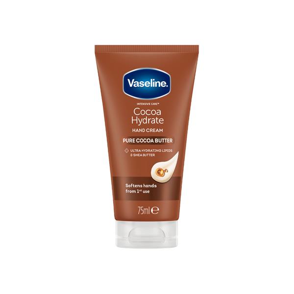 Vaseline Cocoa Hydrate Hand Cream 75ml for dry hands with pure cocoa butter