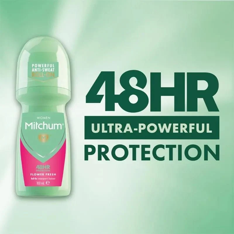 Mitchum Women 48HR Flower Fresh roll-on deodorant and anti-perspirant, 100 ml