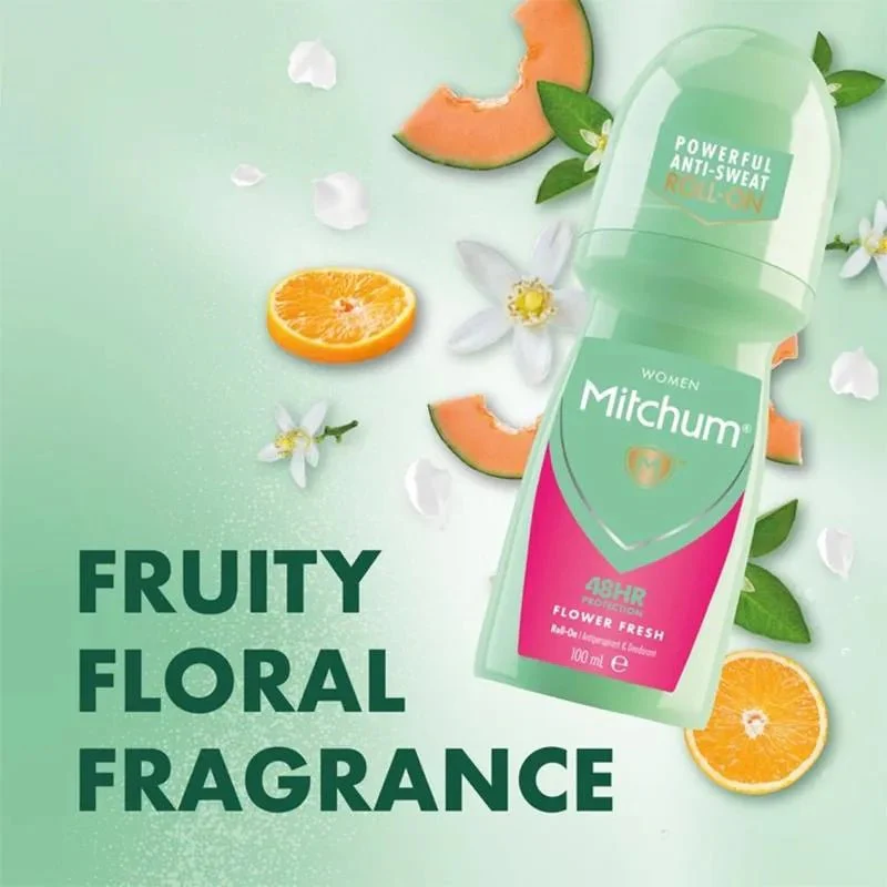 Mitchum Women 48HR Protection roll-on deodorant anti-perspirant, Flower Fresh, 100ml