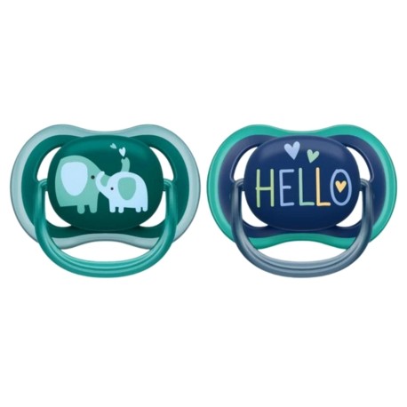 Philips Avent Ultra Air soothers boy 18m+ pack of two