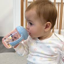 Nuby Grip N Sip decorated baby cup 240ml blue with handles