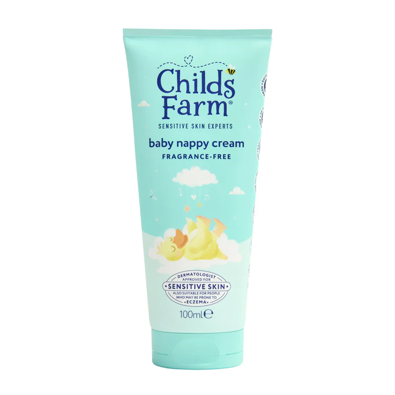 Childs Farm baby nappy cream 100ml fragrance-free tube