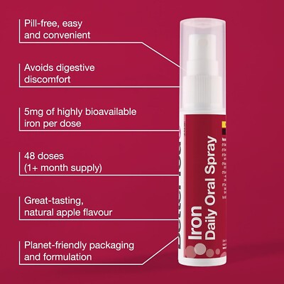 BetterYou Iron Daily Oral Spray 5mg, 48 doses