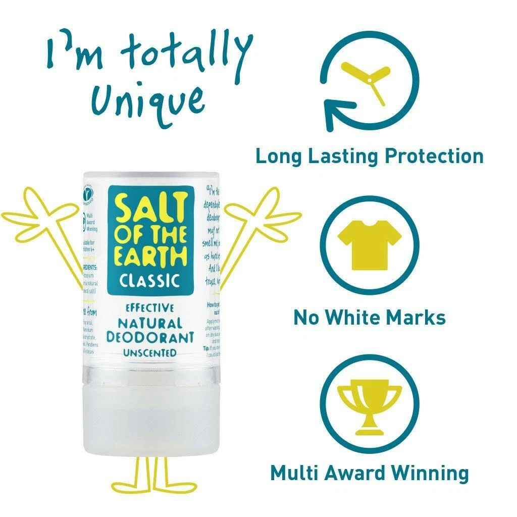 Salt of the Earth Classic Natural Deodorant Unscented 90g stick