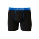 Hanes Ultimate men's boxer shorts pack of 5 black with blue waistband