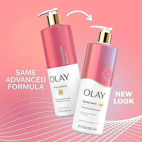 Olay Nourishing Hyaluronic Acid 17oz body lotion pump bottle