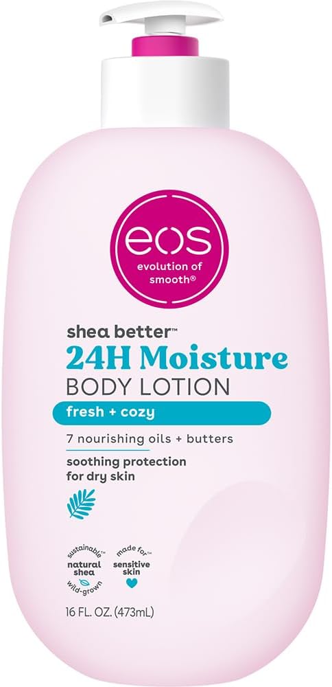 eos Shea Better 24H Moisture Body Lotion pink pump bottle 16 fl oz