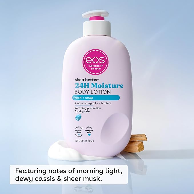 eos Shea Better 24H Moisture Body Lotion Fresh and Cozy 16 fl oz pump bottle