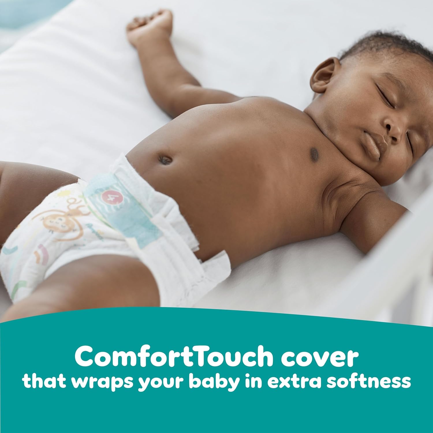 Pampers Baby-Dry Size 8 nappy with ComfortTouch cover, 120 pack for 17kg+