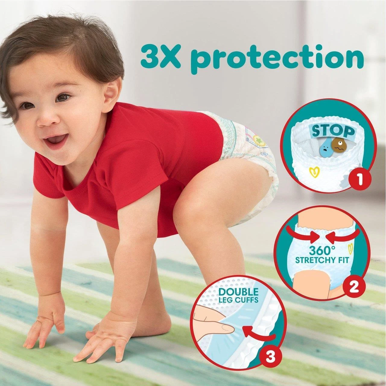Pampers Baby Dry Nappy Pants Size 6 Jumbo+ 54 pack pull-ups