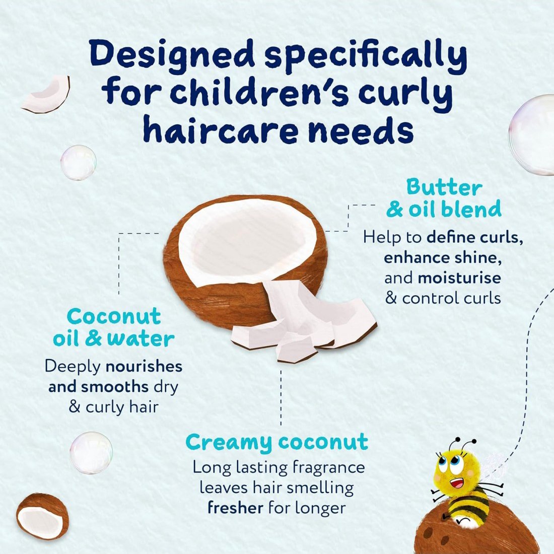 Childs Farm Coco-Nourish Leave-in Conditioner Hair Spray for children's curly hair