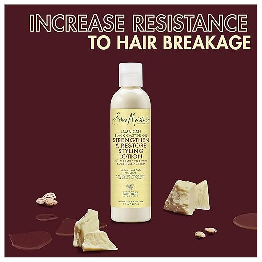 Shea Moisture Jamaican Black Castor Oil Styling Lotion 236ml bottle with white cap