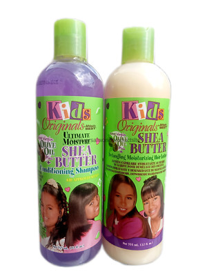 Africa's Best Kids Shea Butter detangling moisturising hair lotion 355ml duo pack