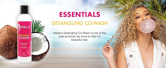 Mielle Organics Detangling Co-wash 240 ml white bottle with pink label