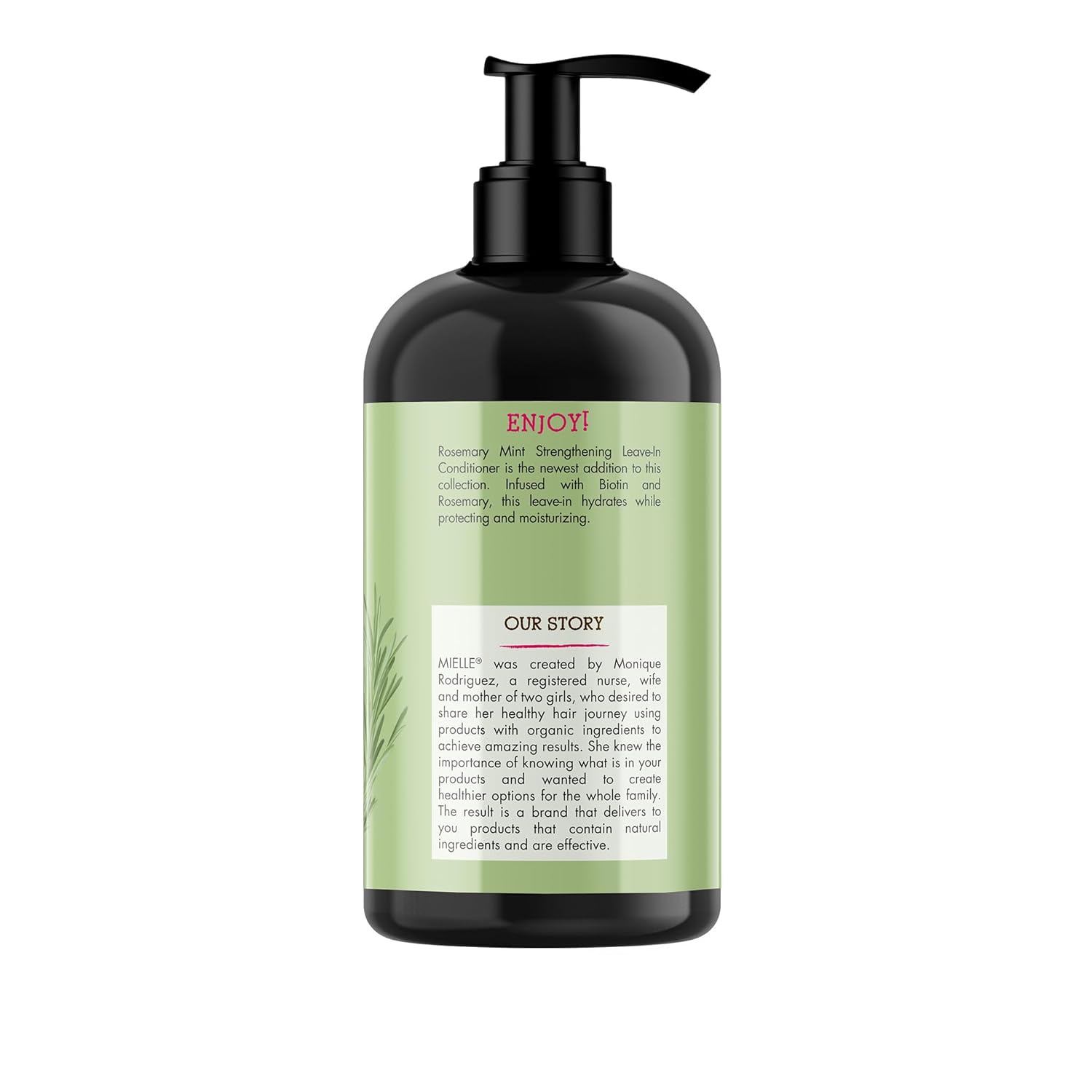 Mielle Organics Rosemary Mint Strengthening Leave-In Conditioner with pump dispenser