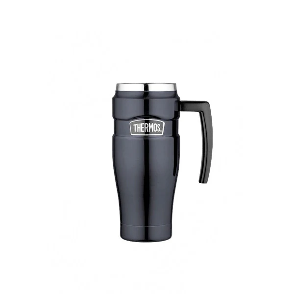 Thermos Stainless King midnight blue travel mug 470ml with handle