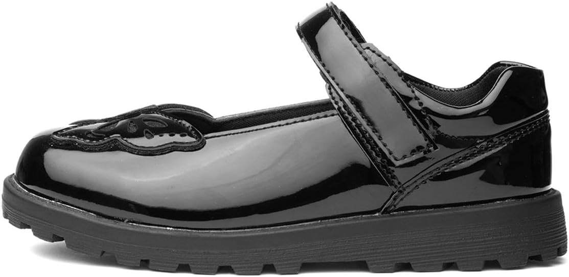 Walkright Lori girls black patent school shoe size 3