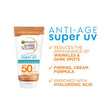 Garnier Ambre Solaire Anti-age Super UV SPF50 face cream 50ml tube