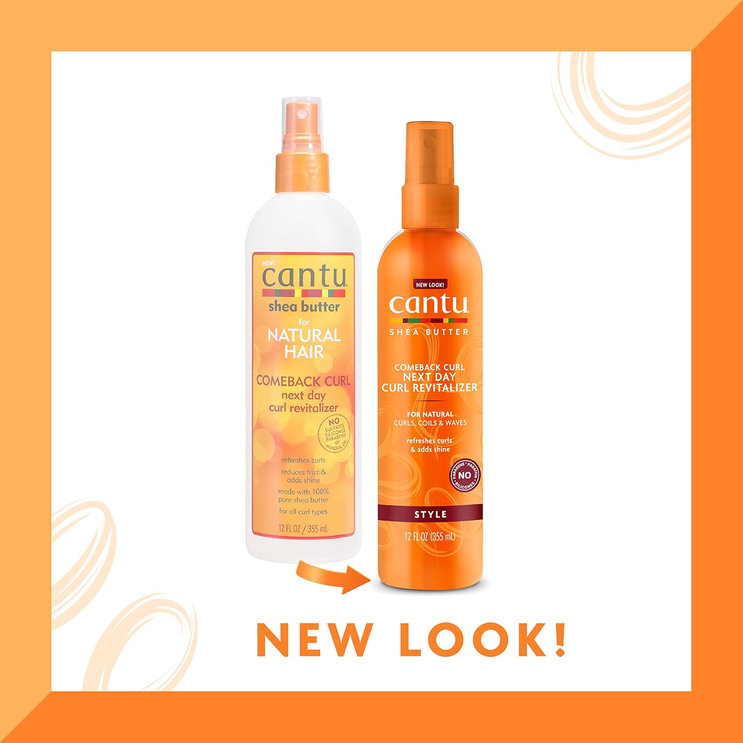Cantu Shea Butter Comeback Curl Next Day Curl Revitaliser 355ml spray bottle